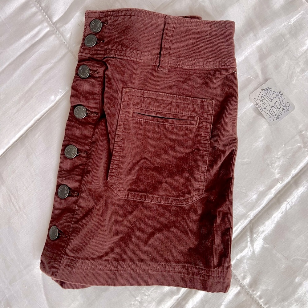 🤎 Free People We The Free Joanie Corduroy Mini Skirt – Brown, Size 27